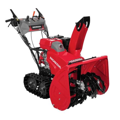 Tracked snow blower honda - Features. check. Hybrid drive, dual stage snowblower with i-Control computerized control system. check. 92 cm (36.2 in.) clearing width/58 cm (22.8 in.) clearing height. check. Moves up to 83 metric tons of snow per hour with a discharge distance up to 19 m (62.3 ft) check. Standard work light.